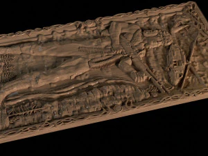 Relief for CNC backgammon 3D Print Model