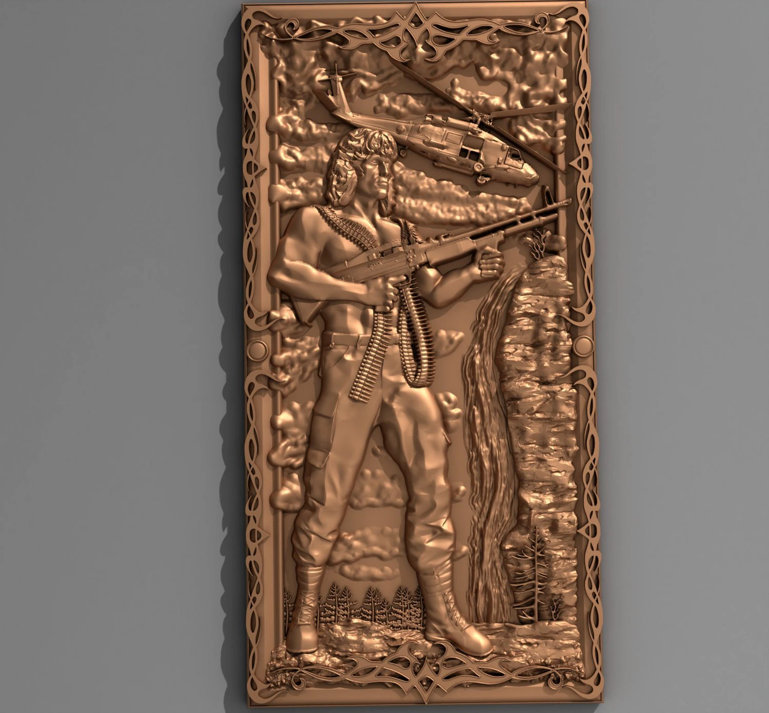 Relief for CNC backgammon 3D Print Model .c4d .max .obj .3ds .fbx .stl .blend 