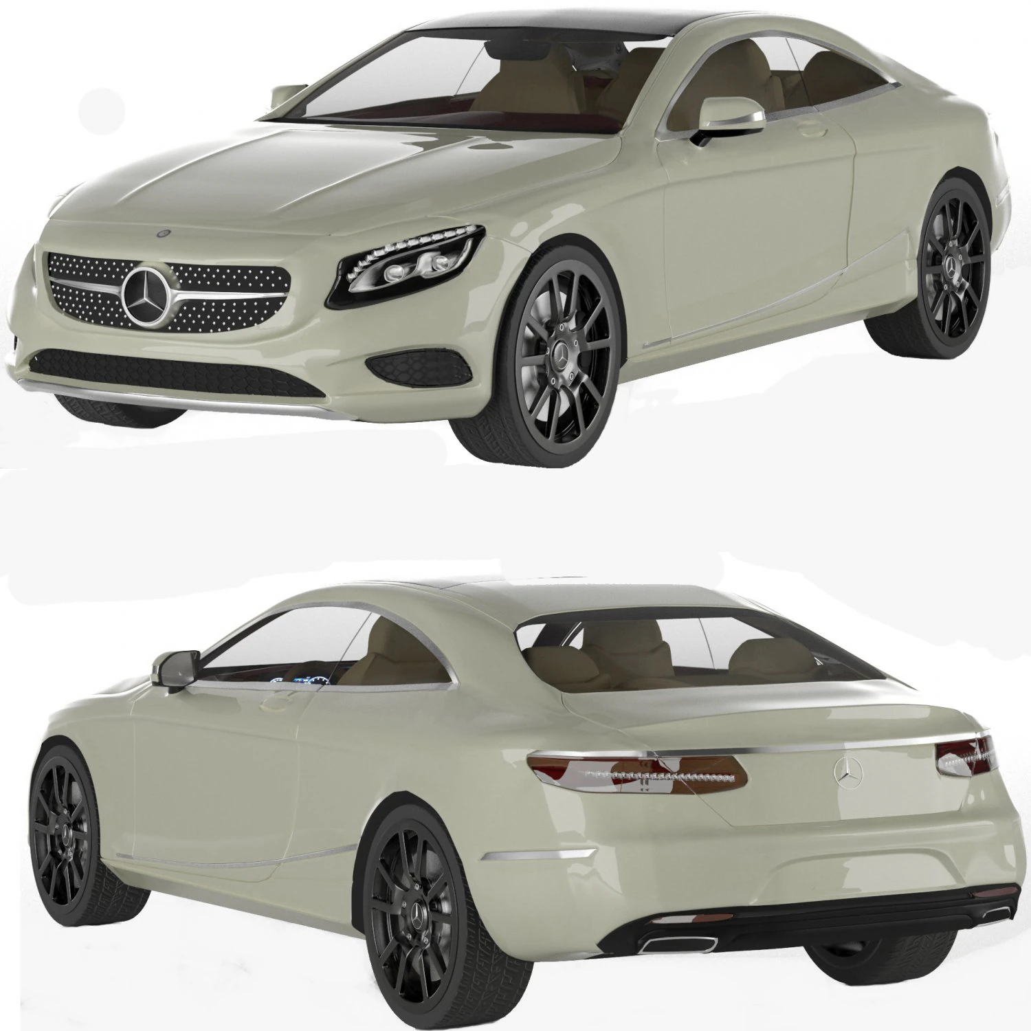 mercedes-benz s class coupe 3d car model 3D Model .c4d .max .obj .3ds .fbx .stl .blend 