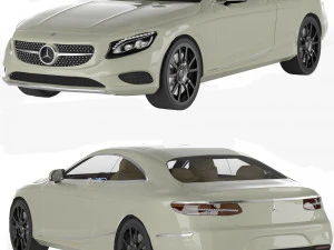 modello di auto 3d coup&eacute; classe mercedes-benz s Modello 3D