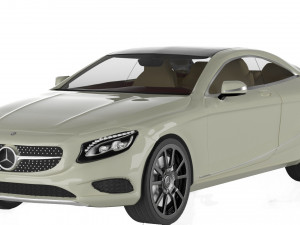 mercedes-benz s class coupe 3d car model Modelo 3D