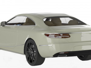 mercedes-benz s class coupe 3d car model Modelo 3D