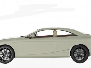 mercedes-benz s class coupe 3d car model 3D Model