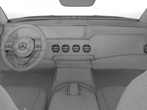 mercedes-benz s class coupe 3d car model 3D Model