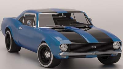 chevrolet camaro 67 3D Model .c4d .max .obj .3ds .fbx .stl .blend 