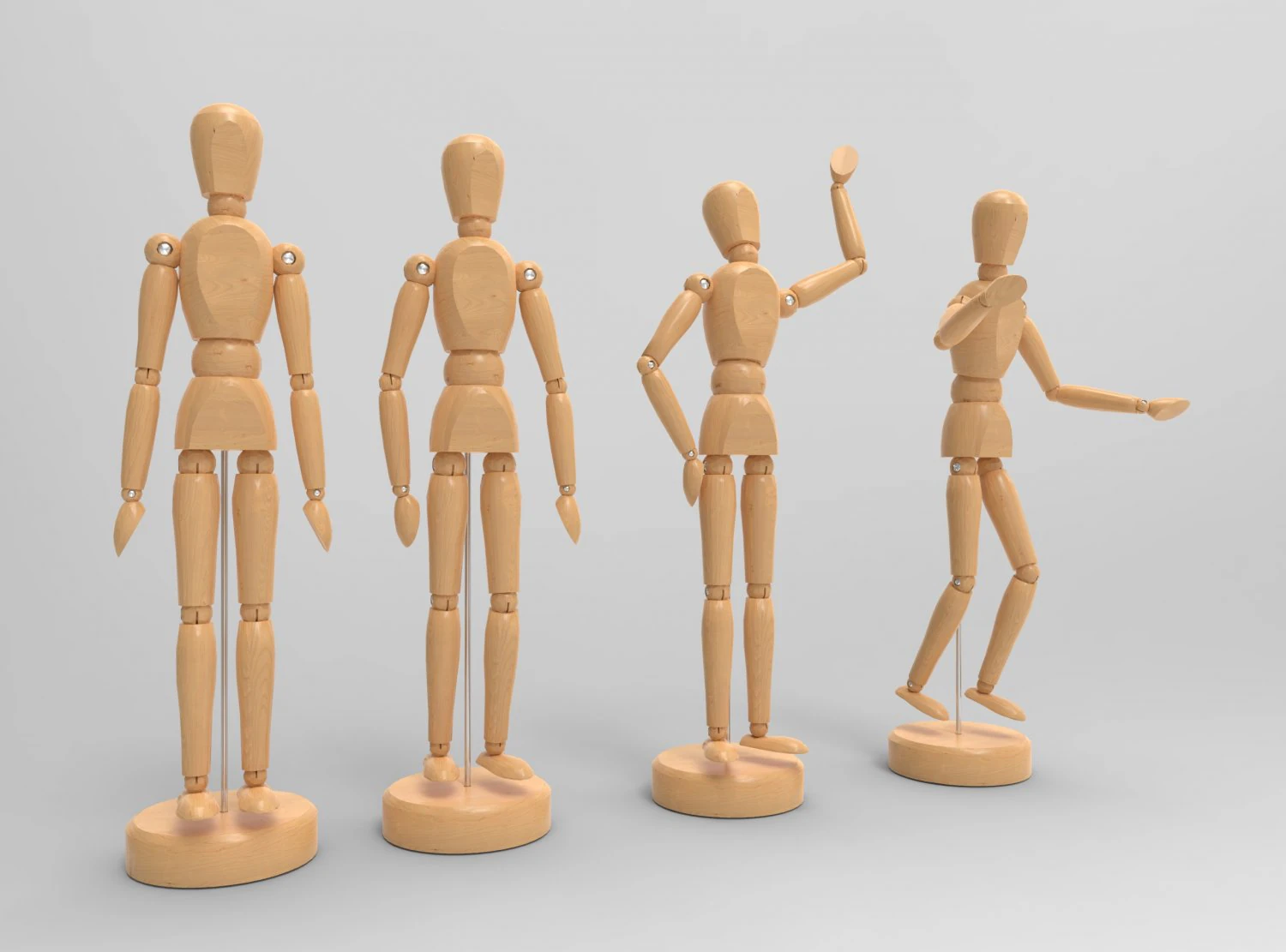 art mannequin 3D Model .c4d .max .obj .3ds .fbx .stl .blend