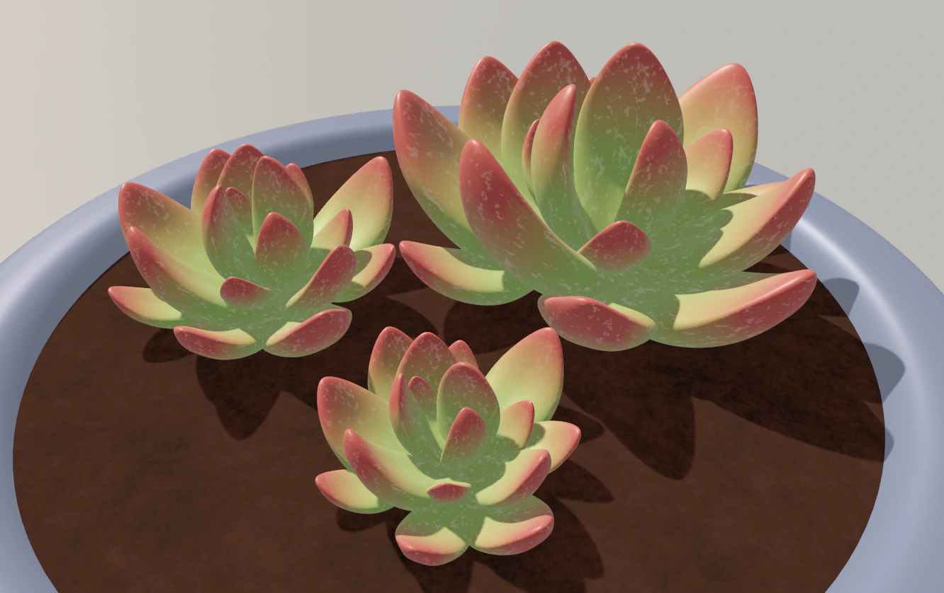 succulent 3D Model .c4d .max .obj .3ds .fbx .stl .blend 