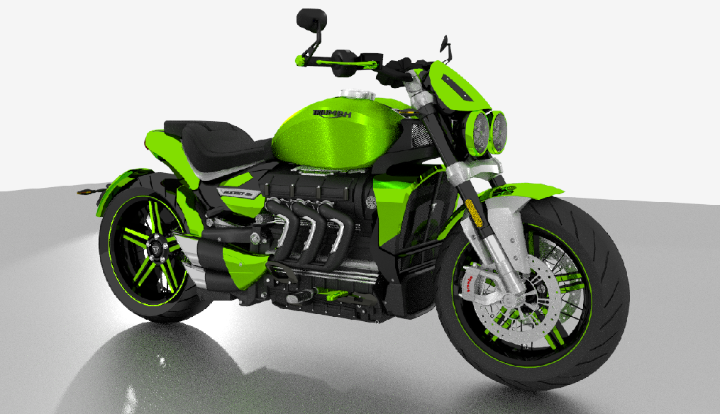 triumph rocket 3r 2020 custom 3D 模型in 摩托车3DExport