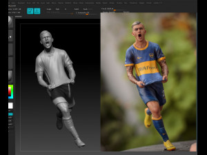 football soccer player 3Dプリントモデル