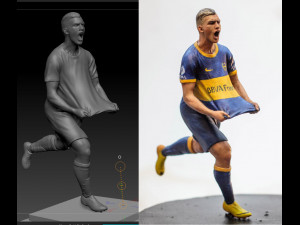 football soccer player 3Dプリントモデル