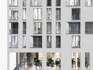 modern residential building 01 - night 3D-Modell