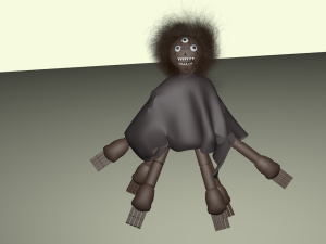 karasu crow puppet Model 3D