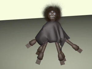 करासु कौवा कठपुतली 3D मॉडल