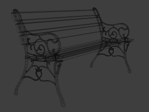 park bench Modelo 3D
