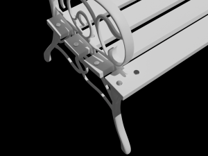 park bench Modelo 3D