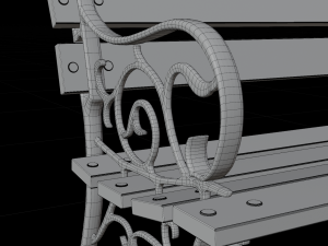 park bench Modelo 3D