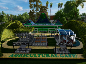eco green house cafe 3D Model