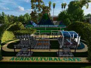 eco green house cafe 3D Model