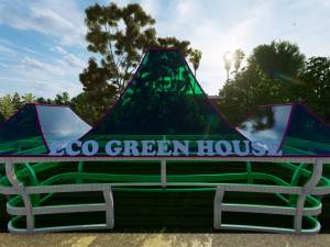 eco green house cafe 3D Model
