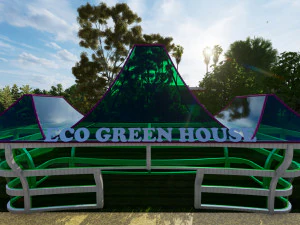 eco green house cafe 3D Model