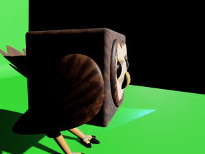 cute cube owl 3D 모델
