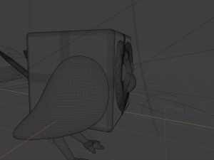 cute cube owl 3D 모델
