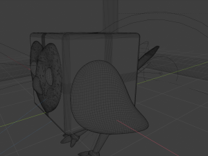 cute cube owl 3D 모델