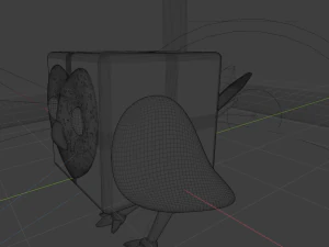 cute cube owl 3D Model