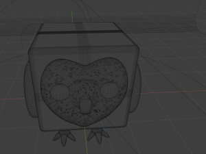 cute cube owl 3D 모델