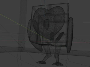 cute cube owl 3D Model