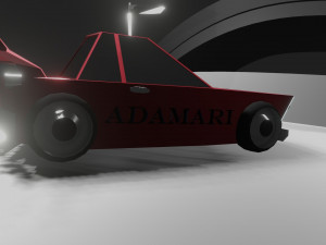 3d low poly drifting car animation low-poly Modelo 3D