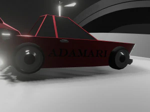 3d low poly drifting car animation low-poly 3D Model