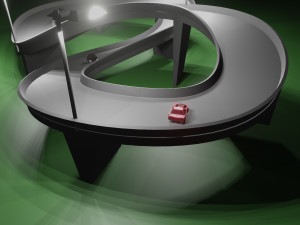 3d low poly drifting car animation low-poly Modelo 3D
