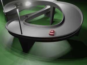 3d low poly drifting car animation low-poly 3D Model