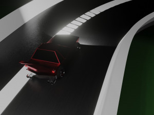 3d low poly drifting car animation low-poly Modelo 3D