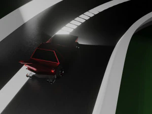3d low poly drifting car animation low-poly 3D Model