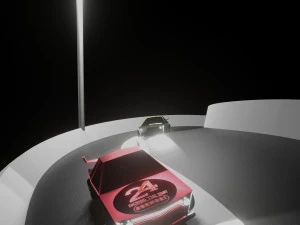 3d low poly drifting car animation low-poly 3D Model