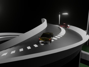 3d low poly drifting car animation low-poly Modelo 3D