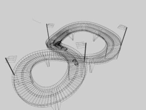 3d low poly drifting car animation low-poly 3D Model