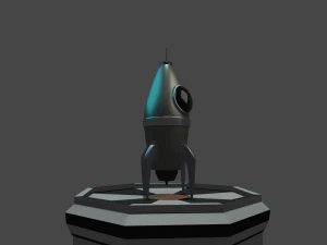 foguete poli Modelo 3D