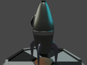 foguete poli Modelo 3D