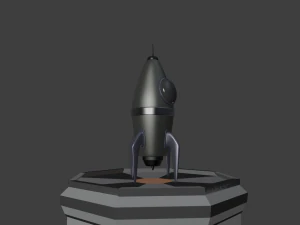 foguete poli Modelo 3D
