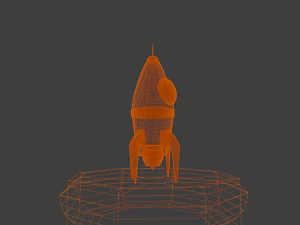 foguete poli Modelo 3D