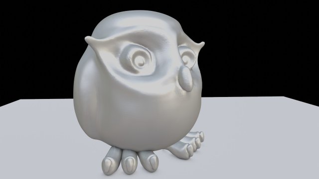 cute sculpted owl Modèle 3D .c4d .max .obj .3ds .fbx .stl .blend 