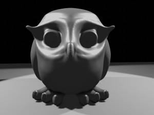 cute sculpted owl Modèle 3D