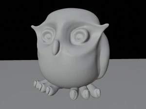 cute sculpted owl 3D Model