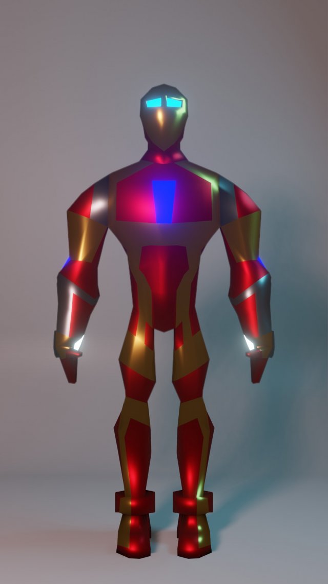 rufcyberxlowpoly 3D 모델 .c4d .max .obj .3ds .fbx .stl .blend 