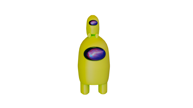 amongus crew yellow 3D Model .c4d .max .obj .3ds .fbx .stl .blend 