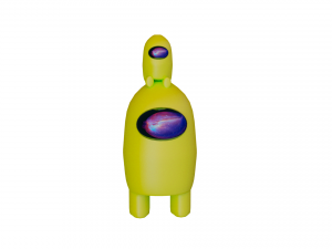amongus crew yellow 3D Model