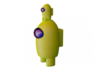 amongus crew yellow 3D Model